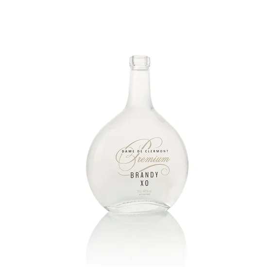 500/700/750ml Fancy Custom Logo Label blue Colored Glass Bottles for Vodka Gin Rum Tequlia Liquor Bottle