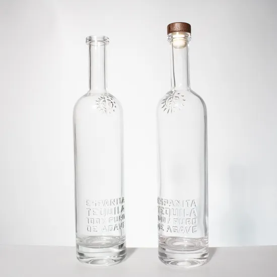 Frosting Round Shape 100ml 200ml 375ml 500ml 700ml 750ml 1000ml Tequlia Rum Whisky Spirit Gin Vodka Glass Liquor Special Unique Custom Glass Bottle 
