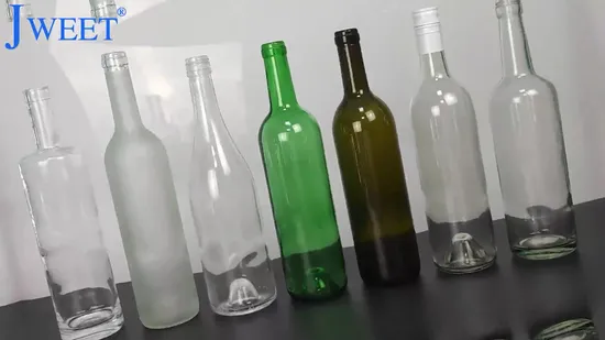 Custom Empty 750ml Super Flint Whiskey Glass Bottles 