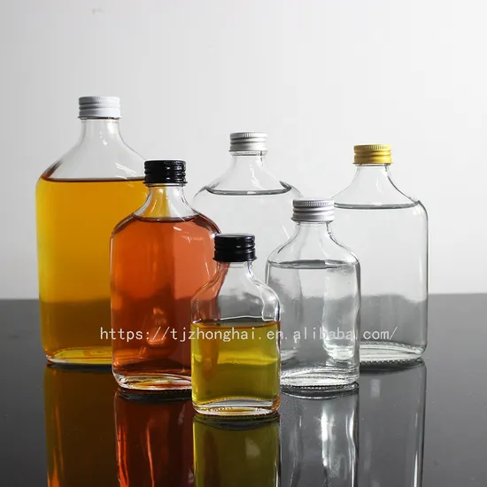 Manufacturer Custom Glass Bottles 50ml 200ml 250ml 350ml for Liquor Whisky Vodka Tequlia with Cap 