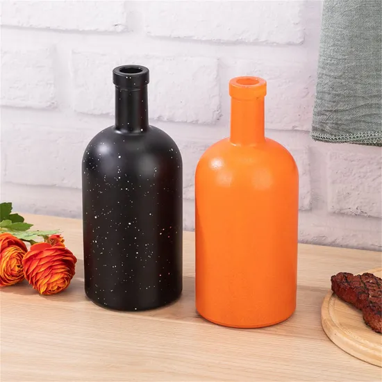 750ml Custom Spirits Glass Packaging Vodka Whiskey Vodka Brandy Gin Liquor Bottle 