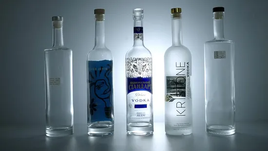 750ml Vodka Glass Bottle 700ml 1L Extra Flint Premium Printed Logo Flint Liquor Gin Whisky Drinking Juice Spirits Alcohol Glass Bottle with Cork Screw Cap 