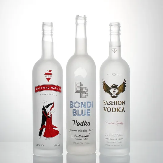 Clear Empty Recyclable 375ml 700ml 70cl Amber Vintage Square Round Old White Empty Gin Rum Vodka Tequila Whisky Liquor Spirits Glass Bottle 