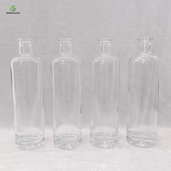 High Quality Super Flint Round Empty 750ml Vodka Whiskey Gin Brandy Tequila Rum Glass Bottles Glass Liquor Bottle